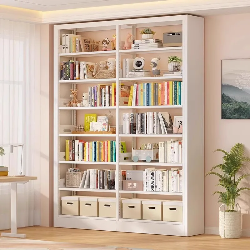 Étagère à livres en acier pour la bibliothèque de la maison, bibliothèque pour enfants au sol, image, salon, rangement en fer simple T1