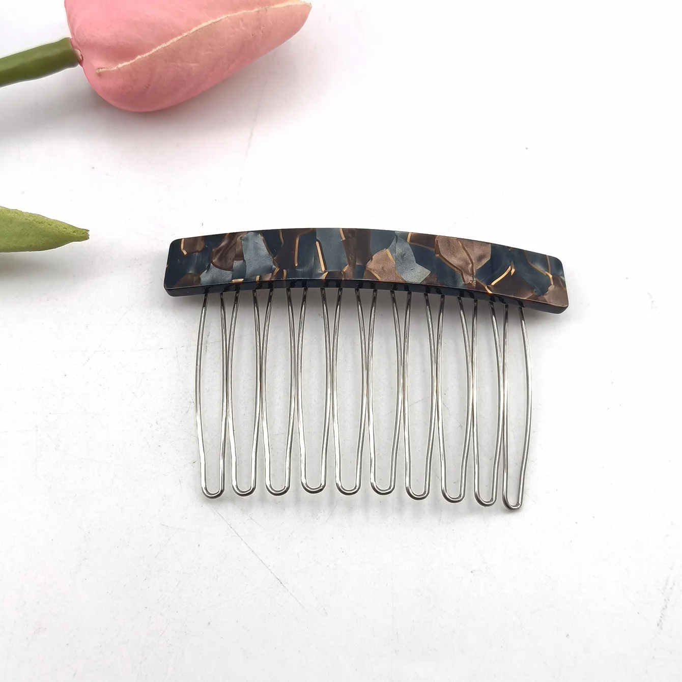 1/2 Stück Mittelgroßer 10-Zahn-Haarkamm-Clip für Damen, Haarstyling-Haarnadeln, Kopfschmuck, Schmuck, Pony- und Haarsträhnen-Kamm-Clip, Geschenke – Detail 9