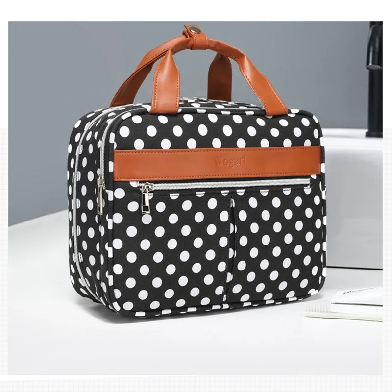 Multi-layer women's leisure bag multi-functional portable waterproof canvas travel handbag