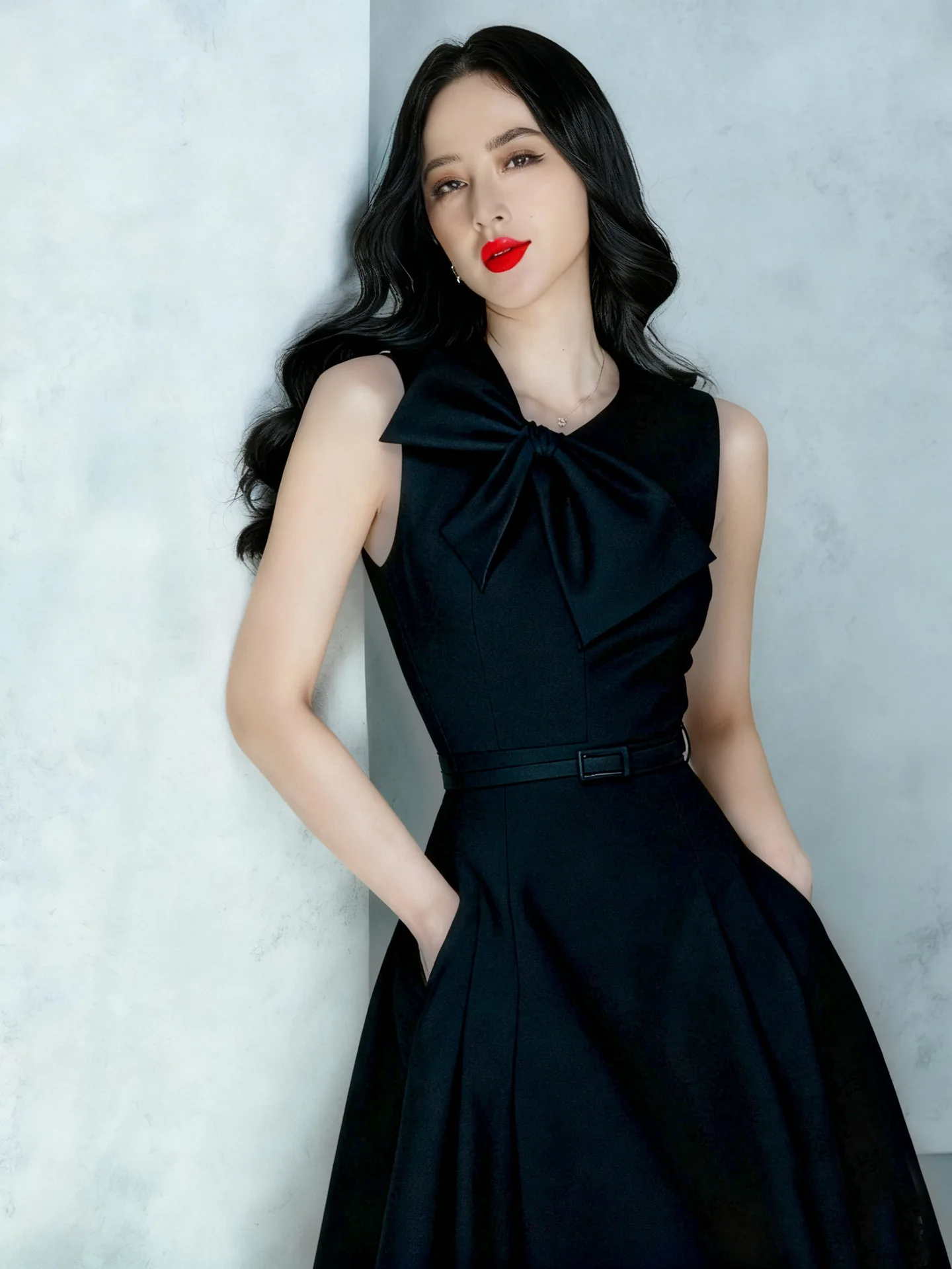 Abito con scollo a V color albicocca Abito da donna senza maniche elegante a vita alta Abiti aderenti Design da passerella Abbigliamento vintage Lady Party