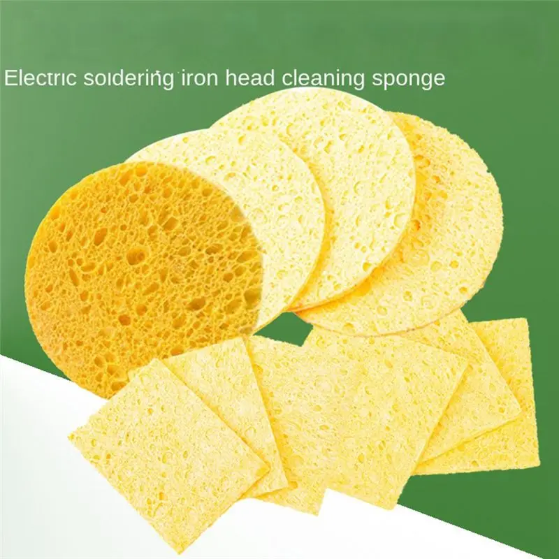 AEE4-Soldering Iron Tip High Temperature Resistants Sponge Yellow Cleaning Sponge Cleaning Sponge