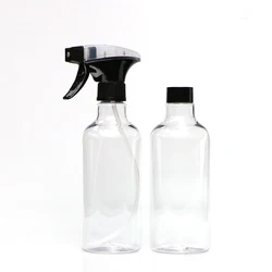 Plastic Empty Spray Bottle 16.9oz/500ml 2 Pack Heavy Duty Spraying Bottles Mist/Stream Water Bottle for Cleaning Solutions,