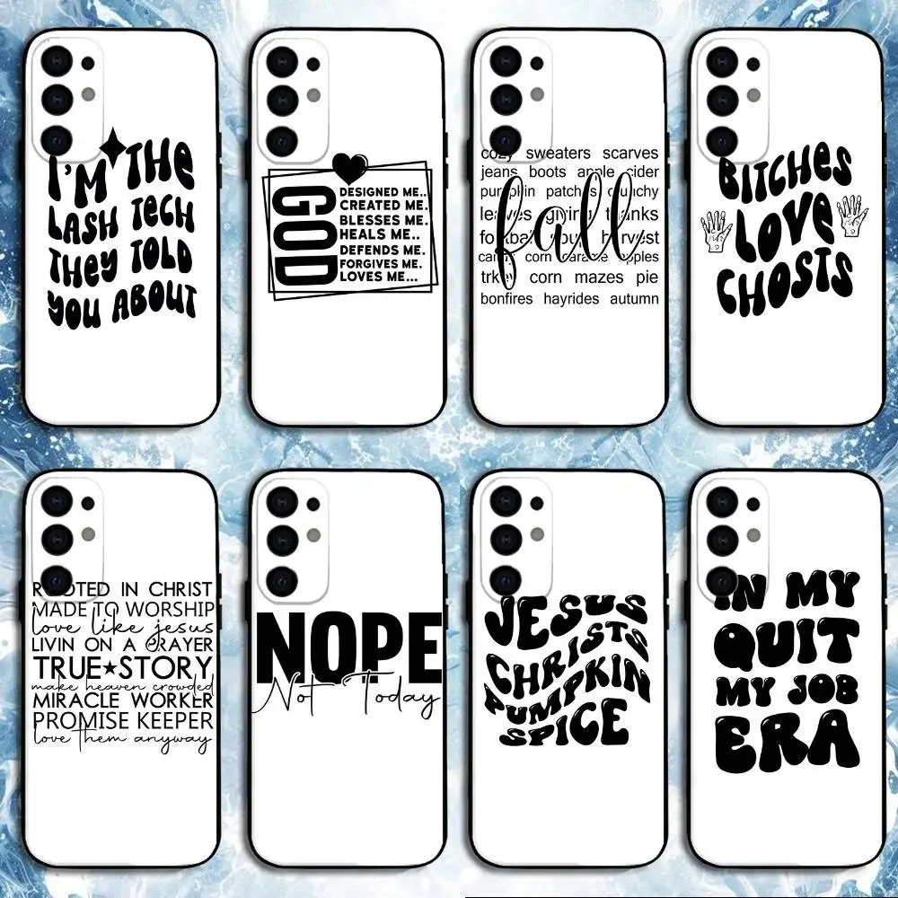 

Elegant Bohemian Typography Phone Case For Samsung S25,S24,S23,S22,S21,S20,Plus,Fe,Lite,Others Black Cover