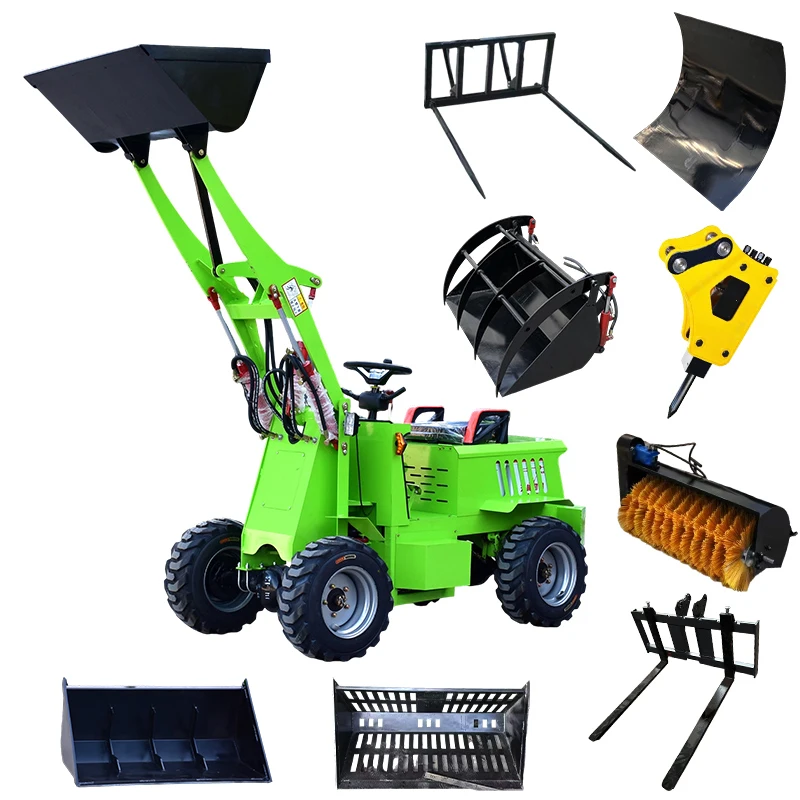 Tienu 2026 New Diesel/Electric Small Front End Loader Small Wheel Loader with EPA Engine