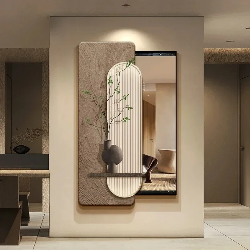 Modern Chinese Push and Pull Full-length Mirror Porch Decoration Painting Can Close The Shielding Mirrors Hidden Invisible