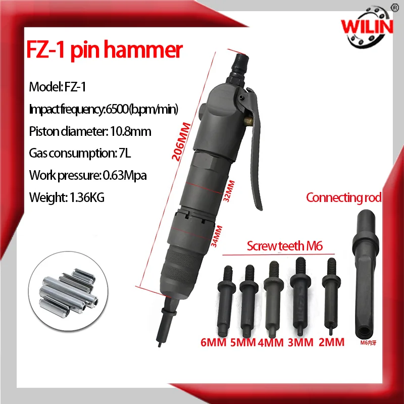 

Mini Straight Pneumatic C Frame Rivet Gun Handheld Riveting Tool for Metal Pins Nails Fastener Insertion Hammering Machine