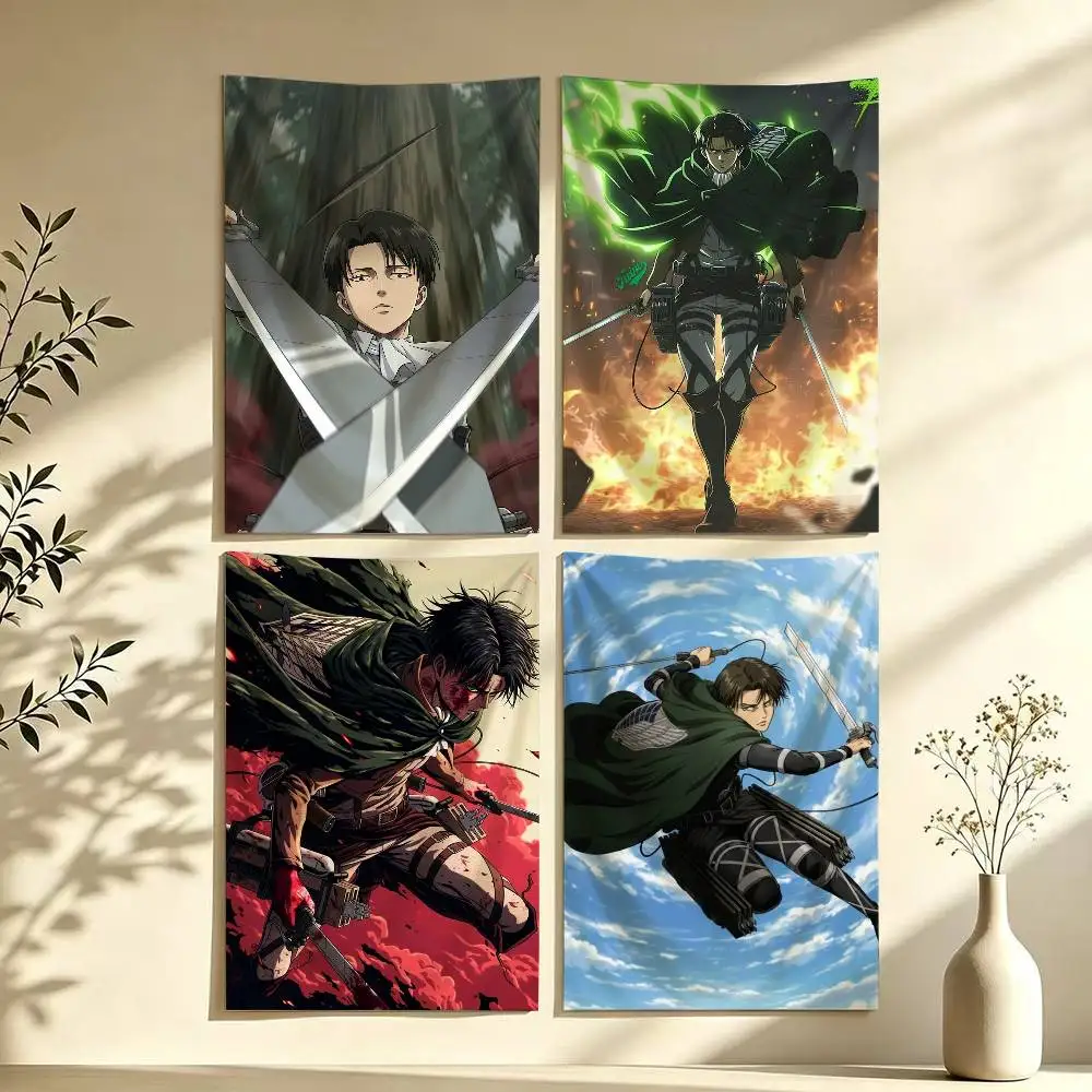 Attack on Titan Levi Ackerman Flag Digital Printing Banner for Garage Wall Out Door Decoration
