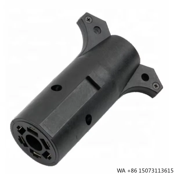 

7-контактный лопастной разъем для прицепа на 6-контактный круглый адаптер, разъем для прицепа, конвертер для сцепного устройства прицепа, 6-24 В