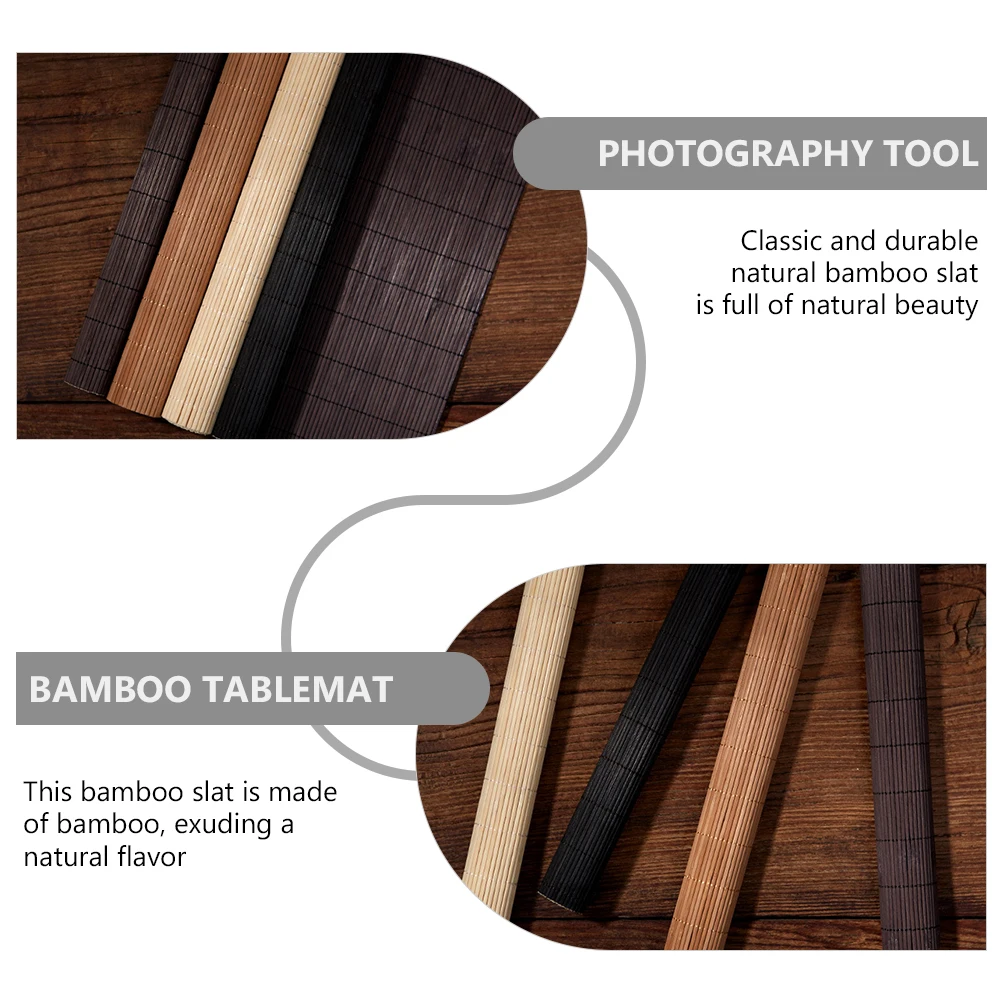 

Bamboo Curtain Tea Set Decoration Photography Backdrop Pad Background Dining Room Table Mat Display Non-slip