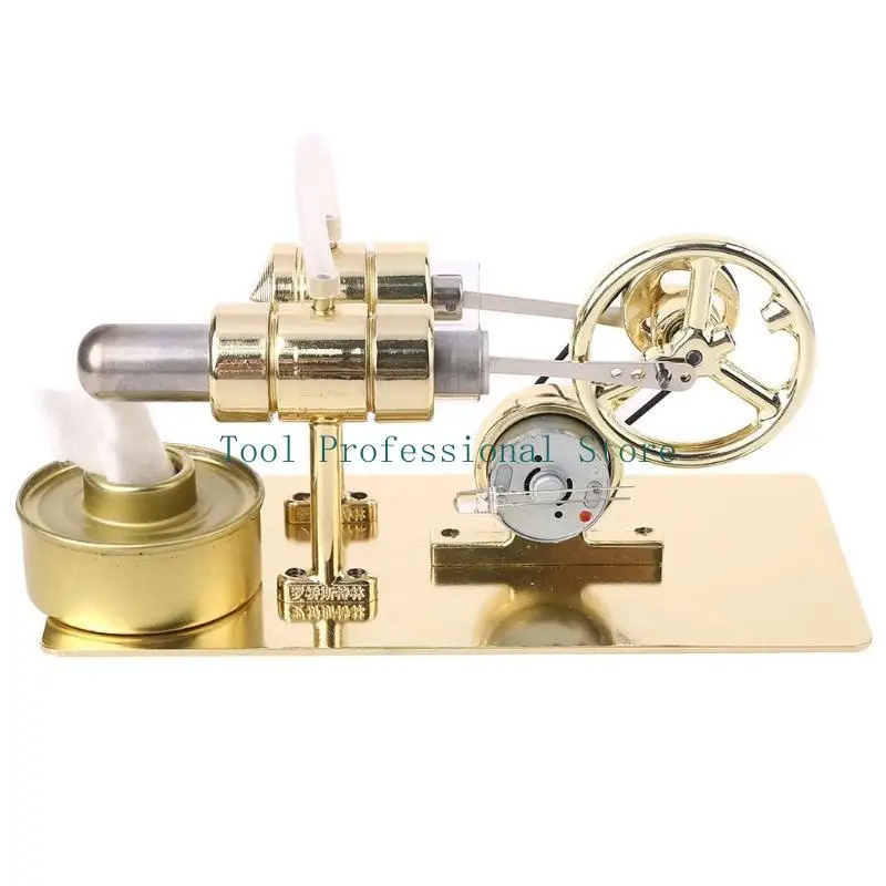 57QF All Metal  Stirling Engine Motor Model Educational Toy Electricity Generator