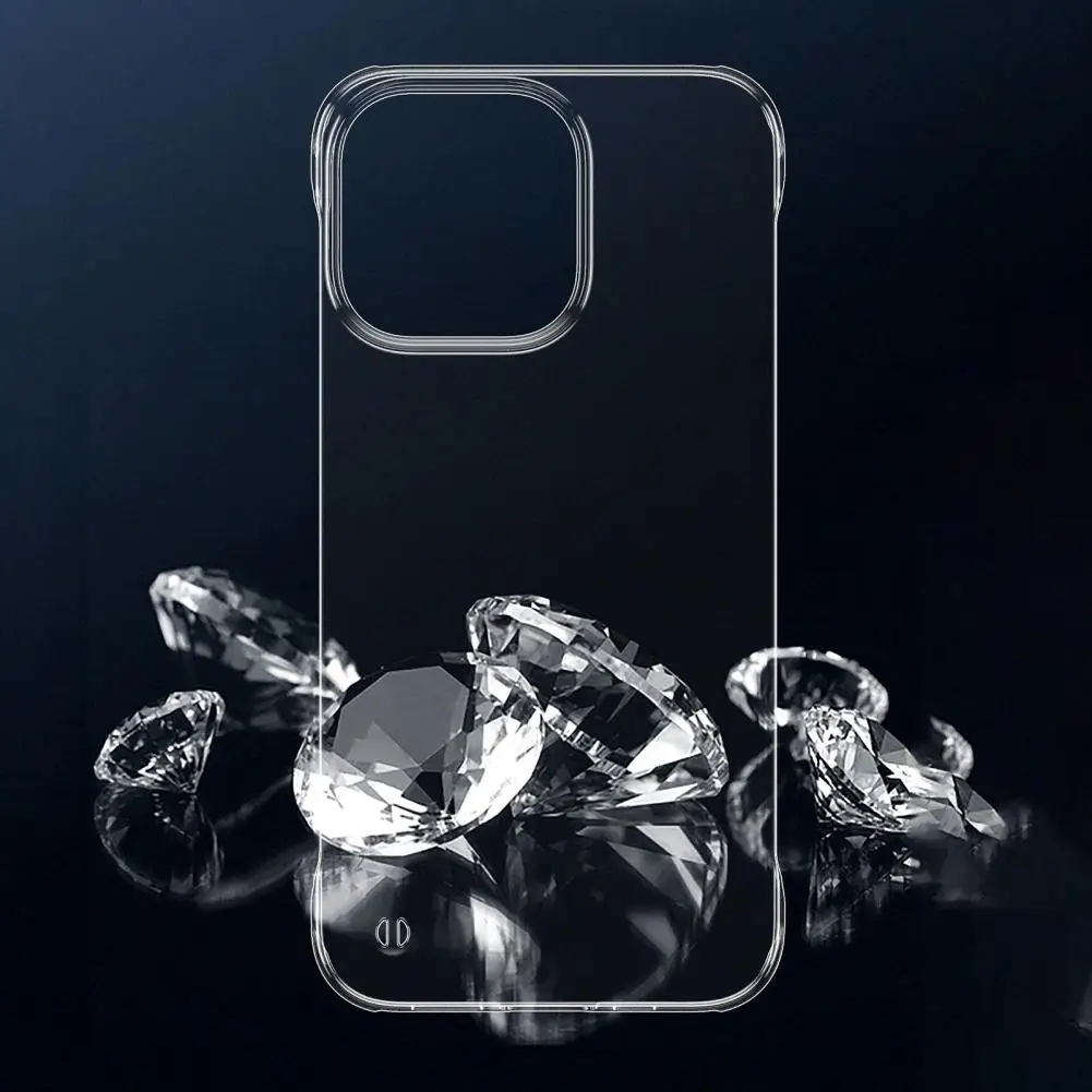 Coque arrière transparente simple pour téléphone portable, coque dure, housse de protection légère
