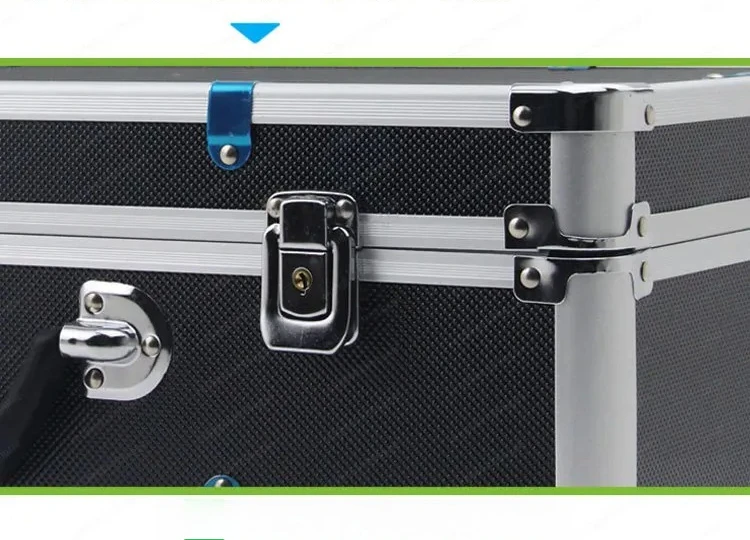 Hard Aluminum Travel Storage Case for 2 or 4 Wireless Handheld Microphones, Protective Air Box for Mic Equipment