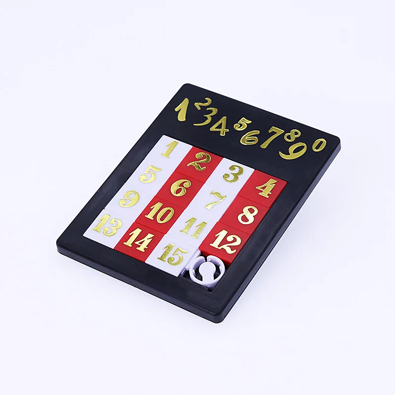 

Early Educational Math Toy Developing for Children Plastic 1-15 Number Puzzles Kids Toy Sliding Puzzle Toy 15 Tiles Logics Game
