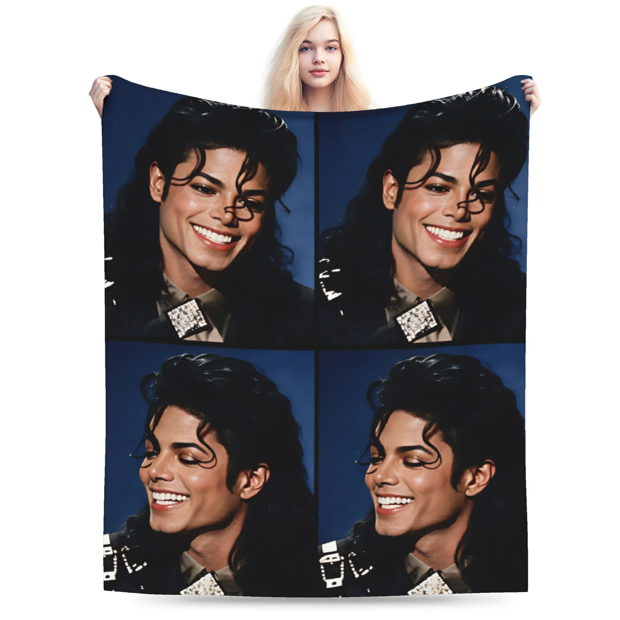 M-Michael Jacksons Blanket  Super Soft Street Trend Plush Throw Blanket For Girls Boys Couch Bed Flannel Bedspread Bed Cover