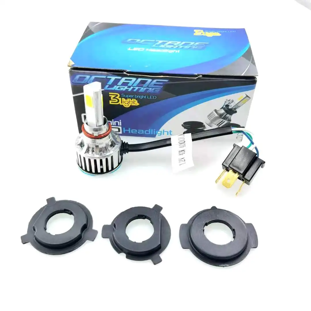 

Motorcycle locomotive LED headlights mini three-sided