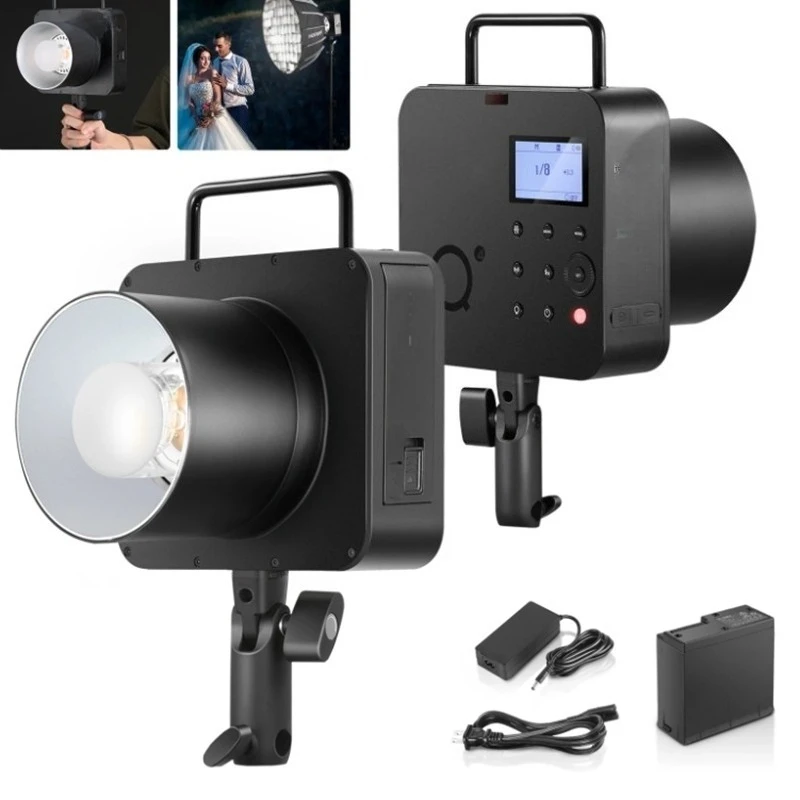 Q4 400Ws 2.4G TTL Outdoor Studio Flash Moonlight Strobe Photography Lighting Belt Bag
