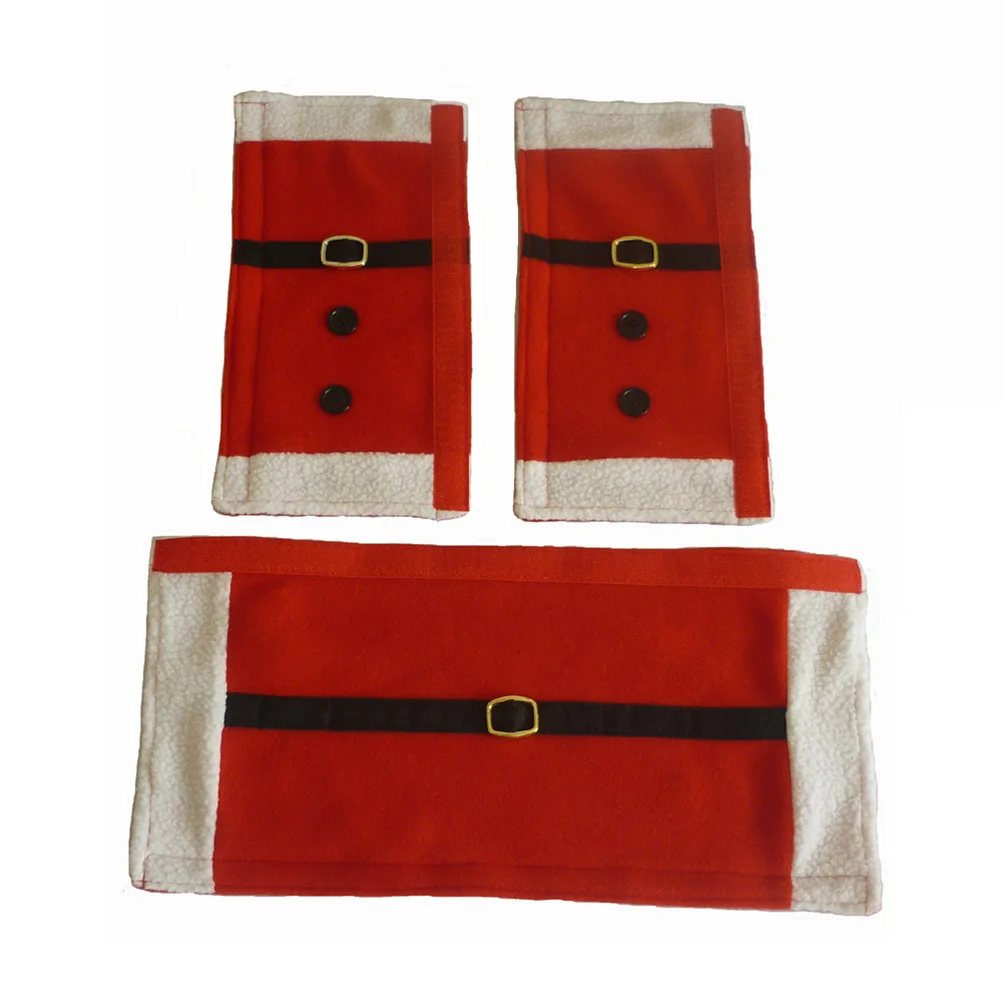 

3Pcs Refrigerator Door Handle Covers Creative Belt Buckle Pattern Washable Cloth Protectors for Kitchen Appliances Fridge