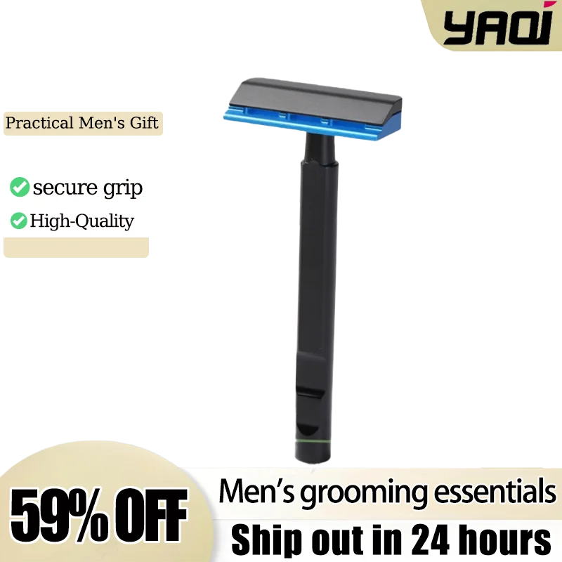 

YAQI Tachi (алюминиевая версия), легкая одногранная безопасная бритва черного и синего цвета для мужских защитных бритв и универсального посадки