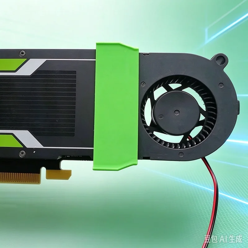 New A+ For Tesla T4 GPU M4 P4 High-Airflow Turbo Modified Active Low-Profile Cooling Fan, 6cm Fan, Heatsinks