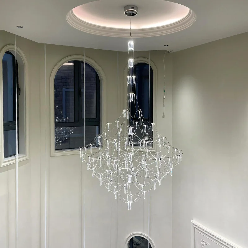 

Star empty and high living room loft apartment duplex building hollow crystal