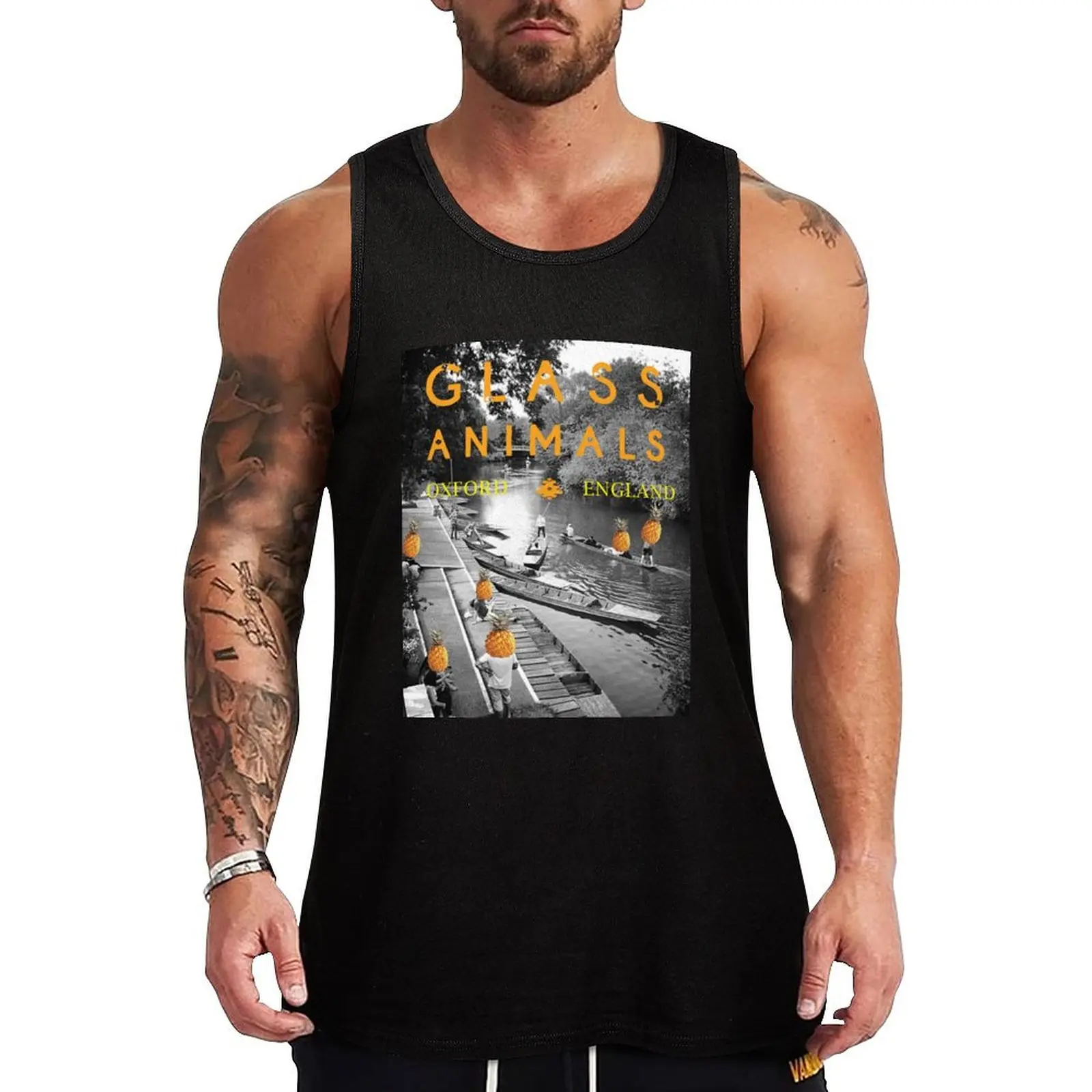 GLASS ANIMALS OXFORD PUNTERS Tank Top T-shirt for fitness Men's gym clothing men