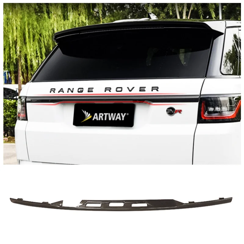 Fits For Land Range Rover Sport 2018 2019 2020 2021 2022 2023 High Quality Carbon Fibre Tailgate Trim Trunk