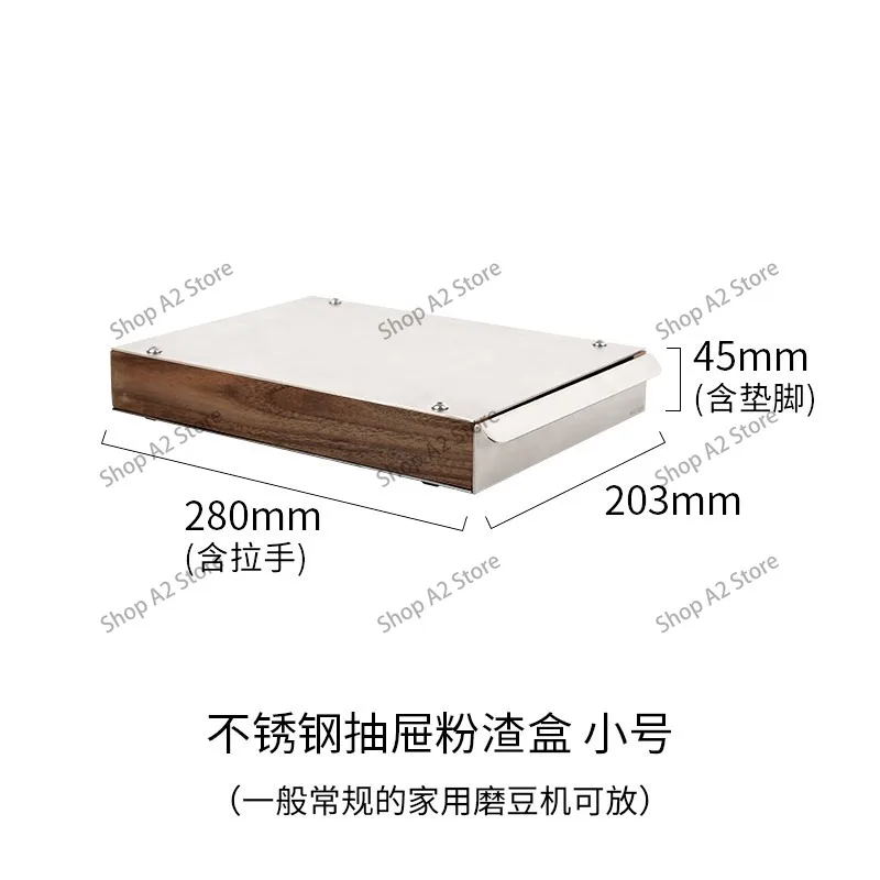 Drawer Style Coffee Knock Box, Stainless Steel Espresso Puck Bucket, Coffee Ground Container For Home Commercial Cafe