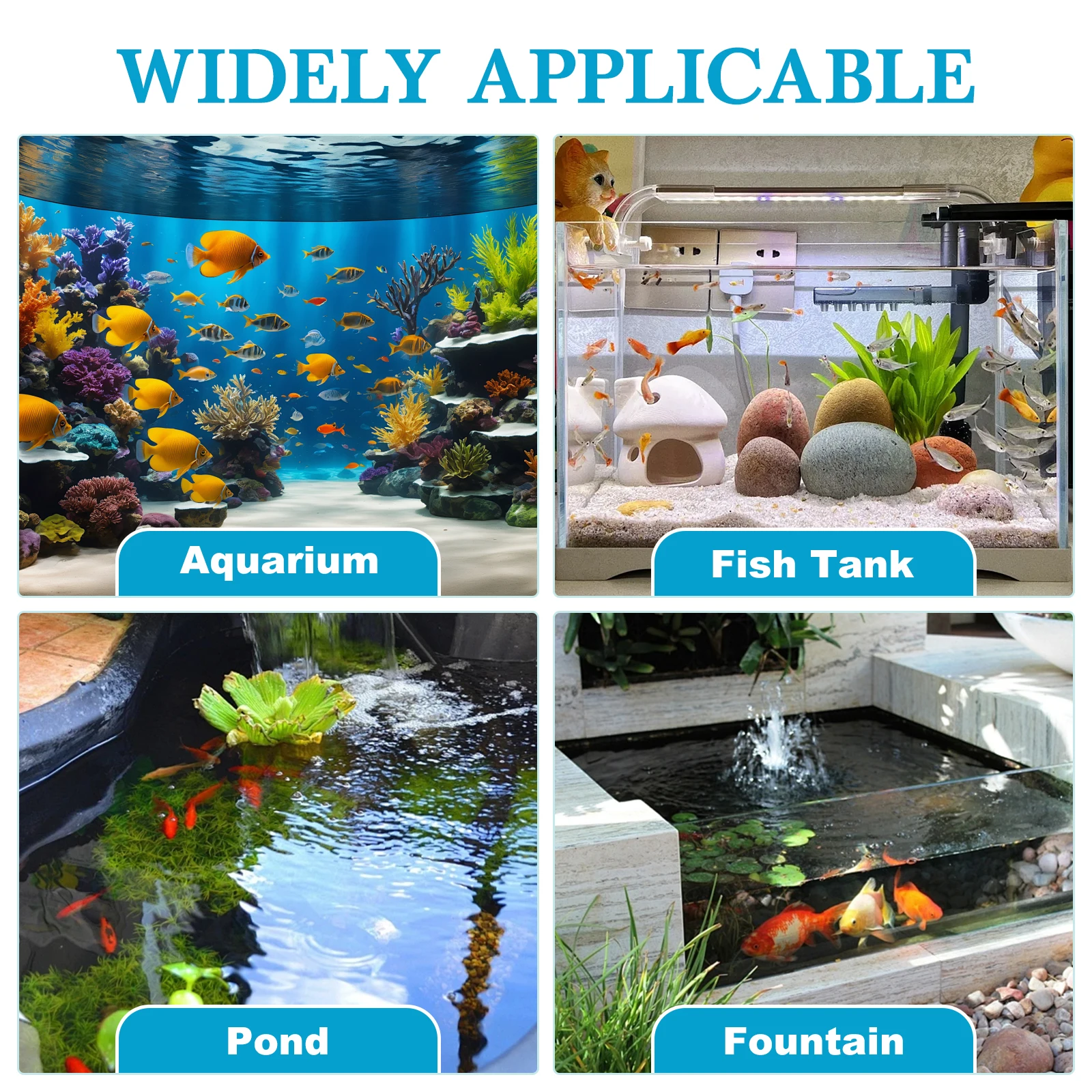 

12V 250L/H Micro DC Submersible Water Pump Fish Tank Aerator Fountain Aquarium Plastic Low Noise Small Portable
