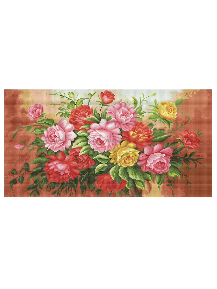 Peony Flower Cluster Cross Stitch DIY Embroidery Kit Home Fashionable Decorative Painting 11CT 9CT Printed Needlework Pack Set