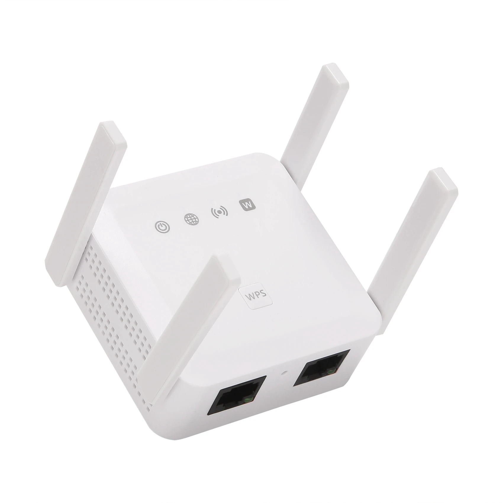 

WLAN Repeater 1200Mbps (5G/867Mbps+2.4G/300Mbps) WiFi Extender 4 Antennas EU Plug White