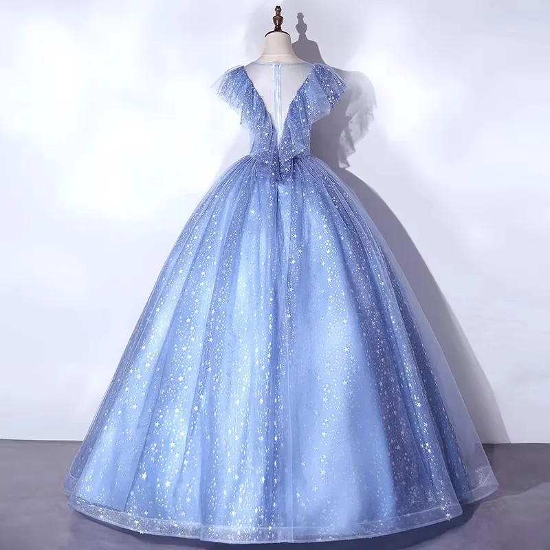 Vestido De baile brillante para quinceañera, traje De tul para fiesta De graduación, cumpleaños, ocasión Formal, 15 años