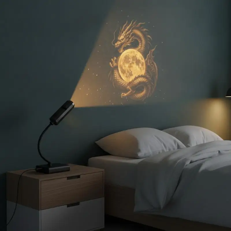 1Set USB Powered Multiple Projection Modes, Romantic Ambient Lamp for Bedroom Decoration, Home Party & Night Atmosphere Lightin