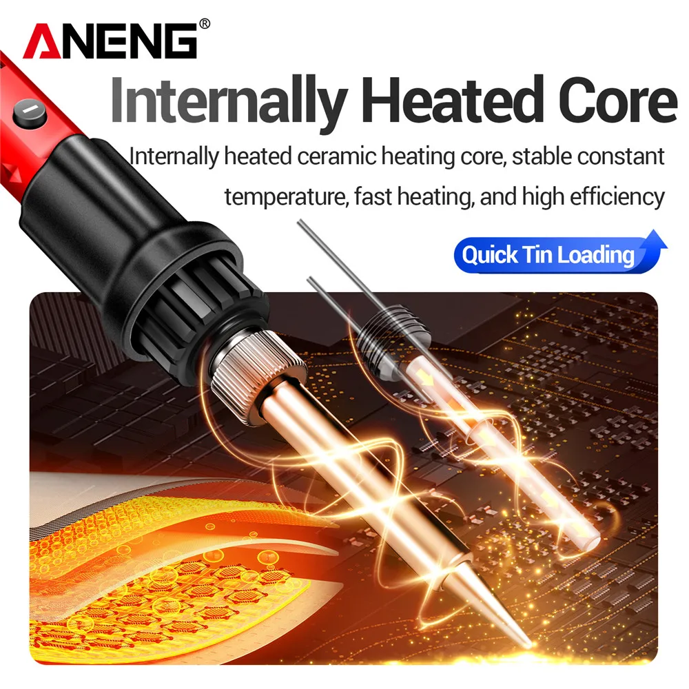 ANENG SL105 60W Digital Soldering Iron Kit Smart Adjustable Temperature Portable Display Welding Tool for Electronic Repair