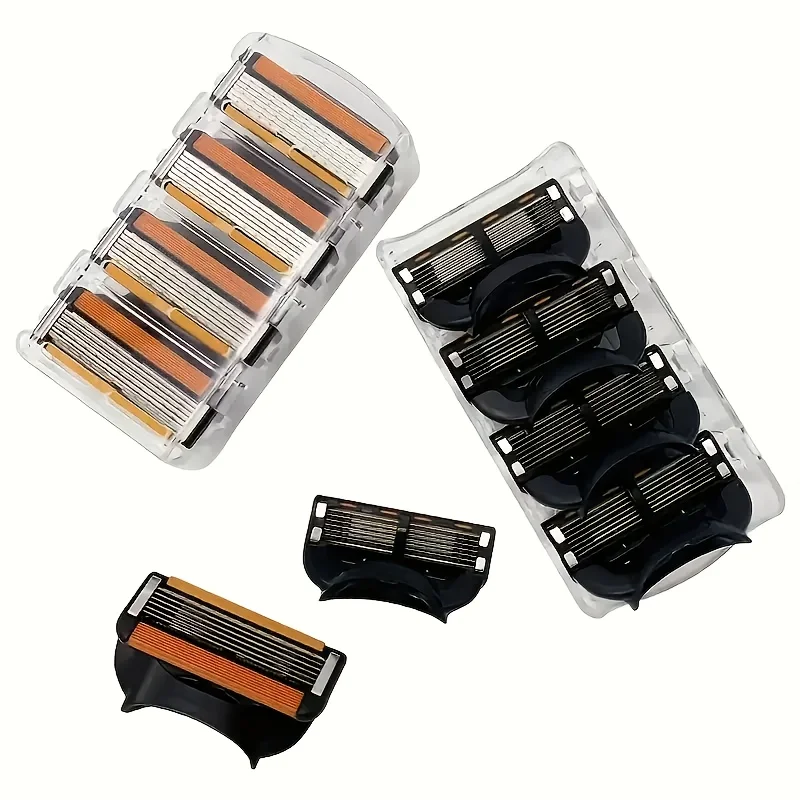 شفرة ماكينة حلاقة مكونة من 6 طبقات ماكينة حلاقة يدوية مع شفرات قابلة للاستبدال ولا تسبب ضررًا للبشرة ماكينة حلاقة مقاومة لغسل المياه