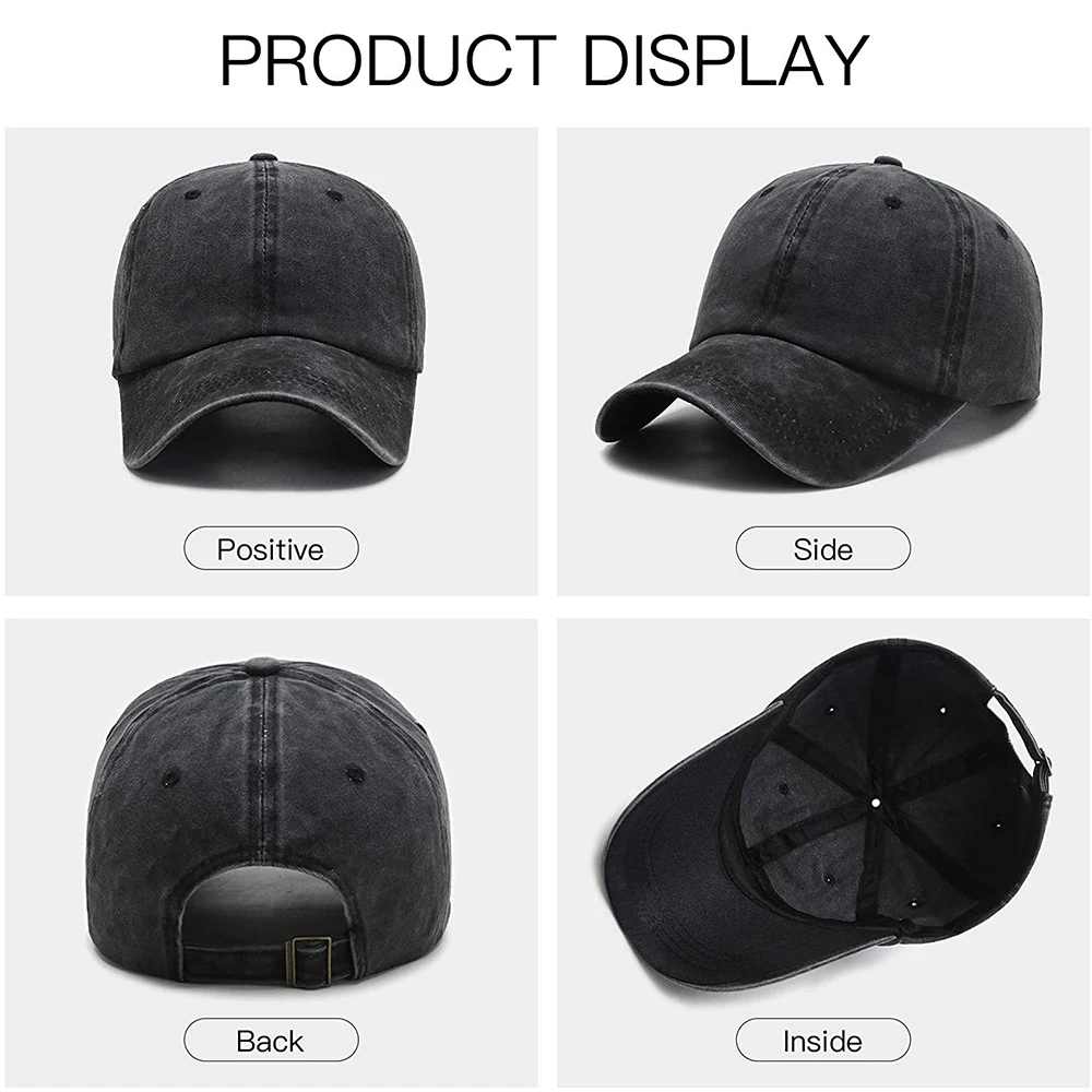 Denim Cap Boston Terrier Dog Baseball Dad Cap Classic Washed 100% Cotton Adjustable Casual Sports for Men Women Hat