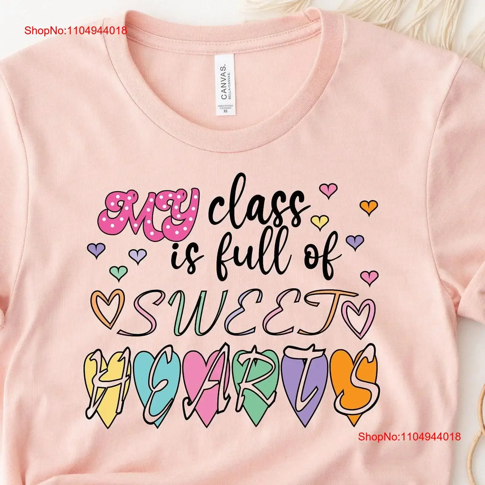 Camiseta de ma clase llena de corazones dulces para el Día de San Valentín, regalo de San Valentín, ropa de calle lavada vintage, gráfico suave para hombre