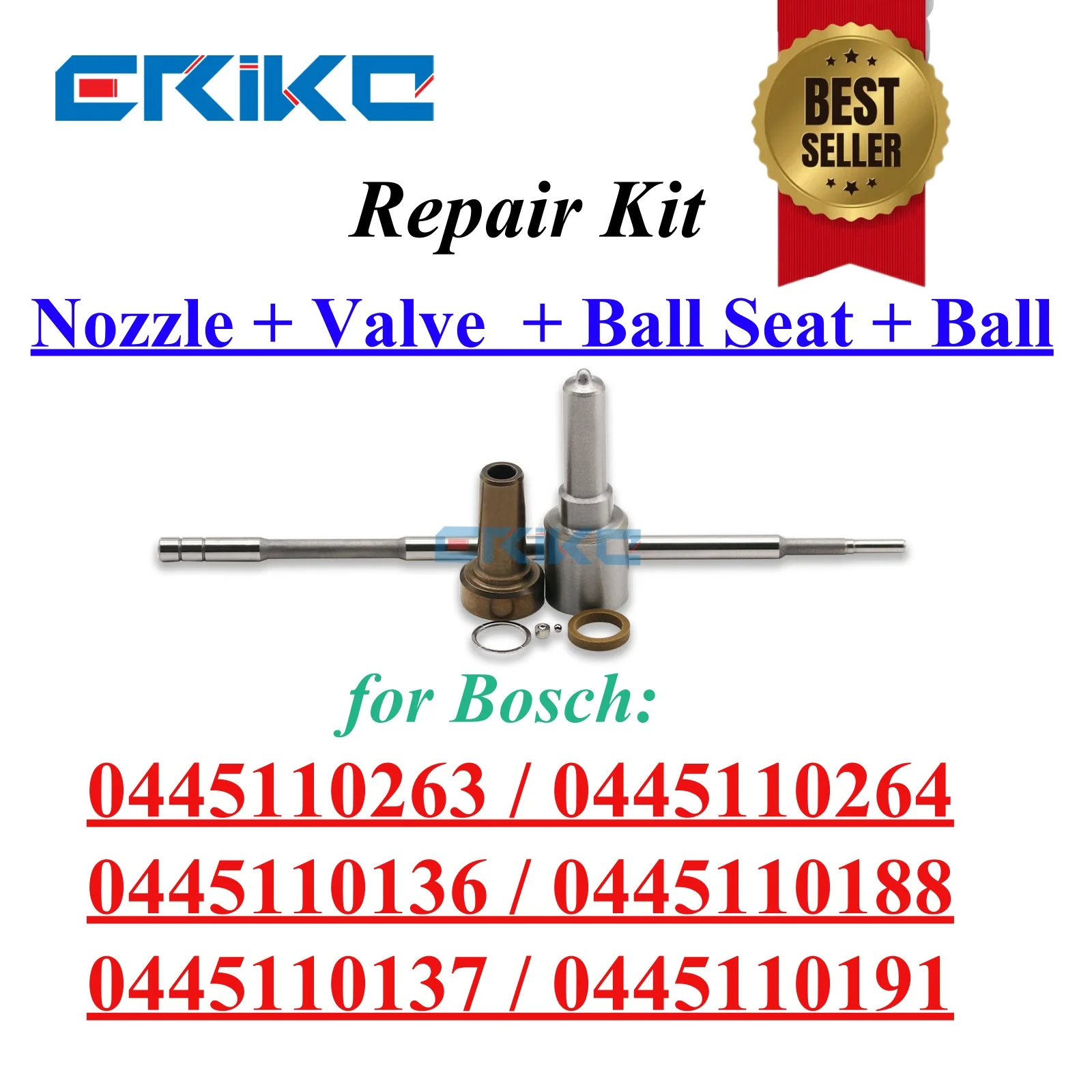 0445110137 0445110191 Injector Nozzle Valve Repair Kit For Bosch 04451102630445110264 0445110136 0445110188 Engine