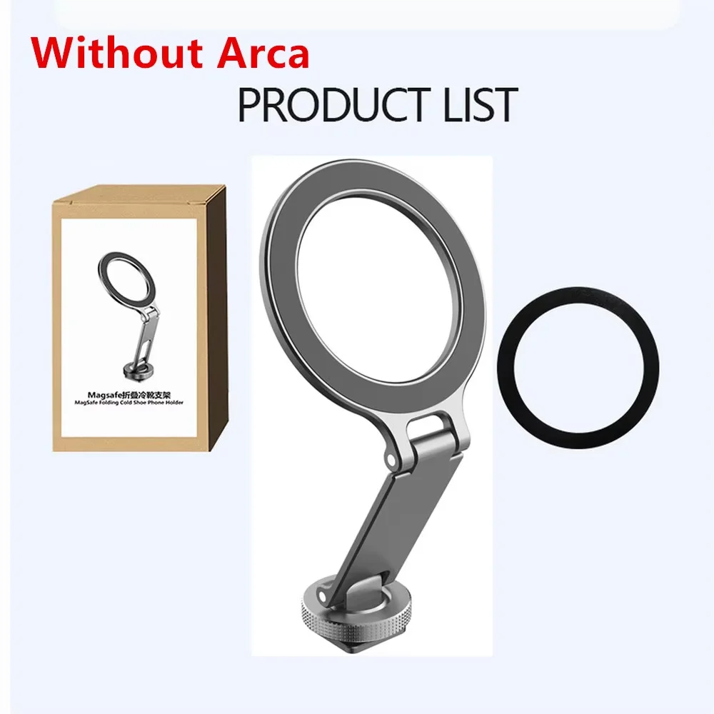 2026 Aluminium Camera Flitsschoen Magnetische Telefoonhouder met Arca Coldshoe Telefoonhouder voor MagSafe Iphone 17-12 Samsung Monitorbeugel