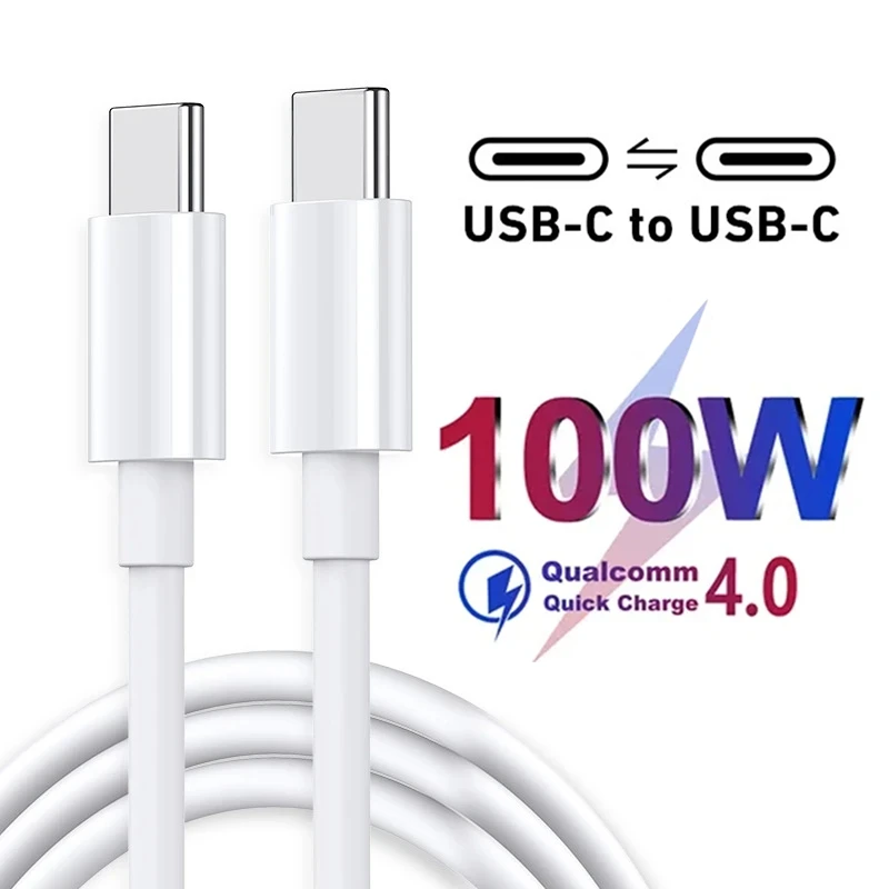 PD 100W Type C to Type C cable Dual USB-C Fast Charging Cable For iPhone 15 16 17 Pro Max 15 16 Plus Samsung Moto Huawei Realme