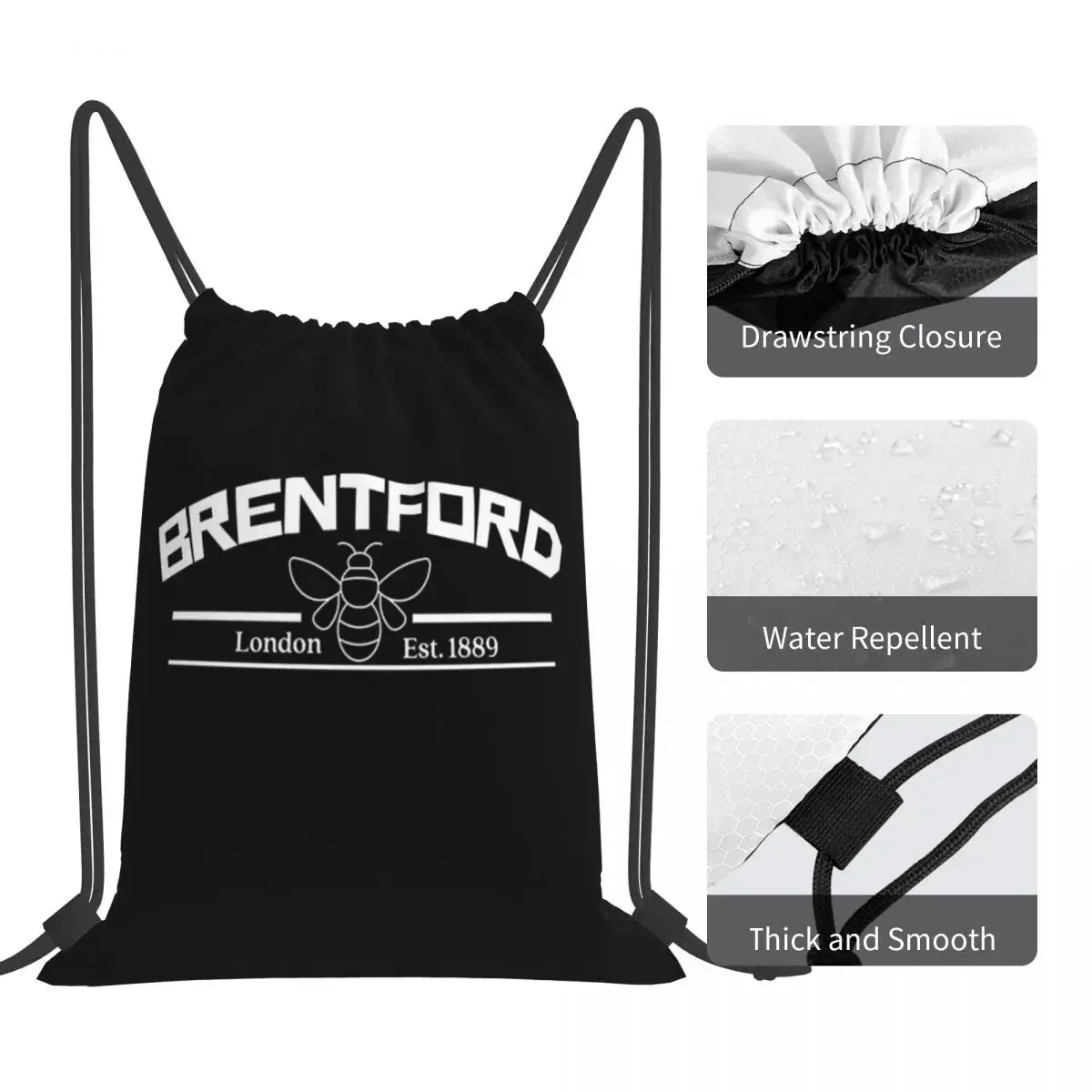 Brentford - Come On You Brentford - Brentford Bees Mochilas Sacos com cordão Pacote de bolso Bolsa esportiva BookBag