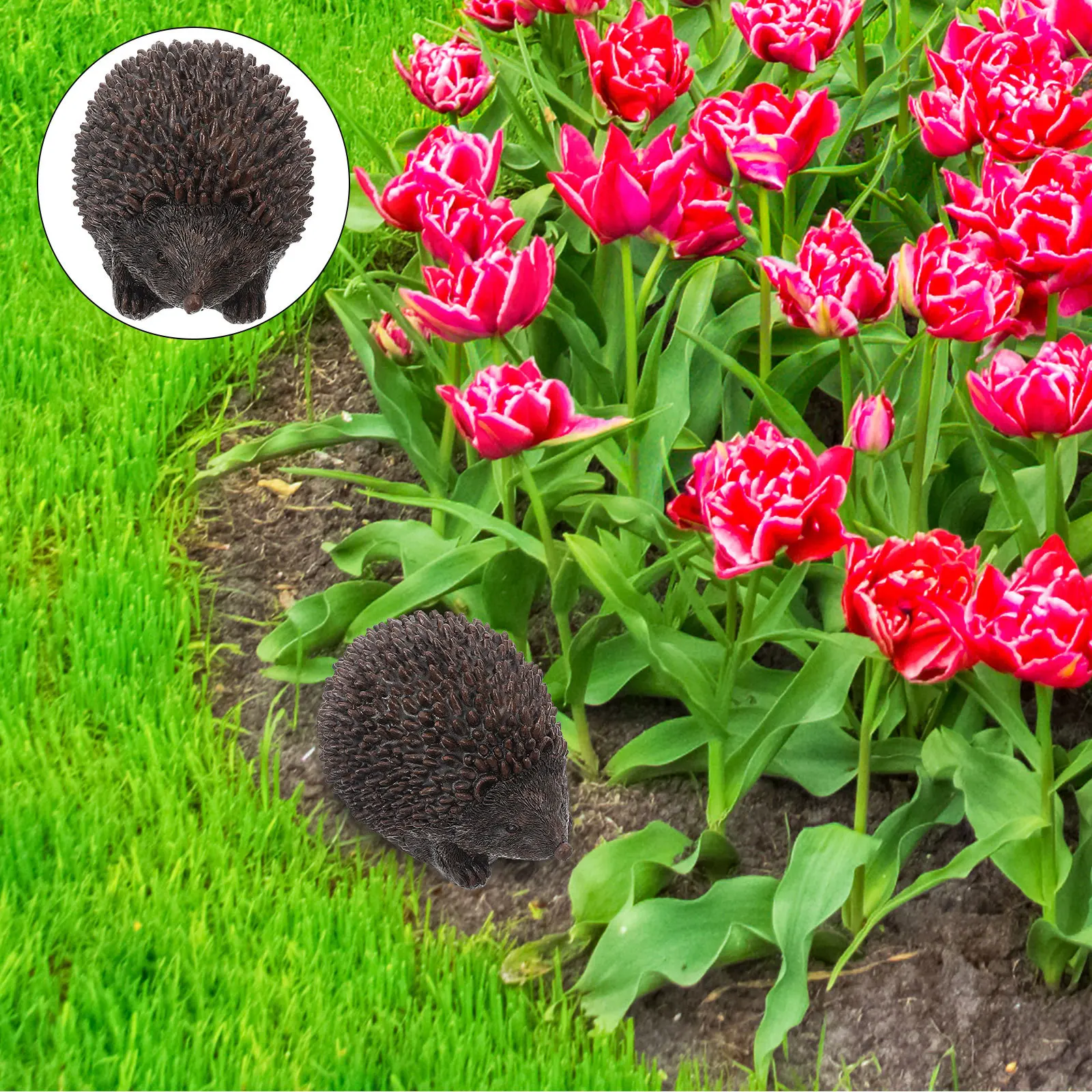 Key Hiding Box Hedgehog Shape Resin Durable Safe Outdoor Garden Statues Hidden Holder Boxes Storage Container Decor Crafts