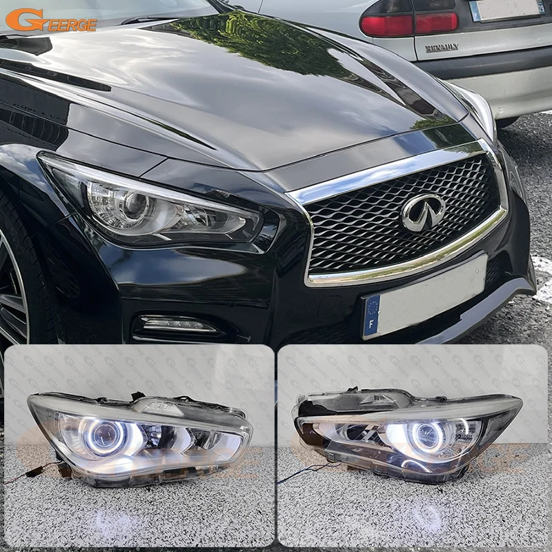 

For Infiniti Q50 V37 Q70 Q70L Y51 Nissan Skyline Day Light Ultra Bright COB Led Angel Eyes Kit Halo Rings