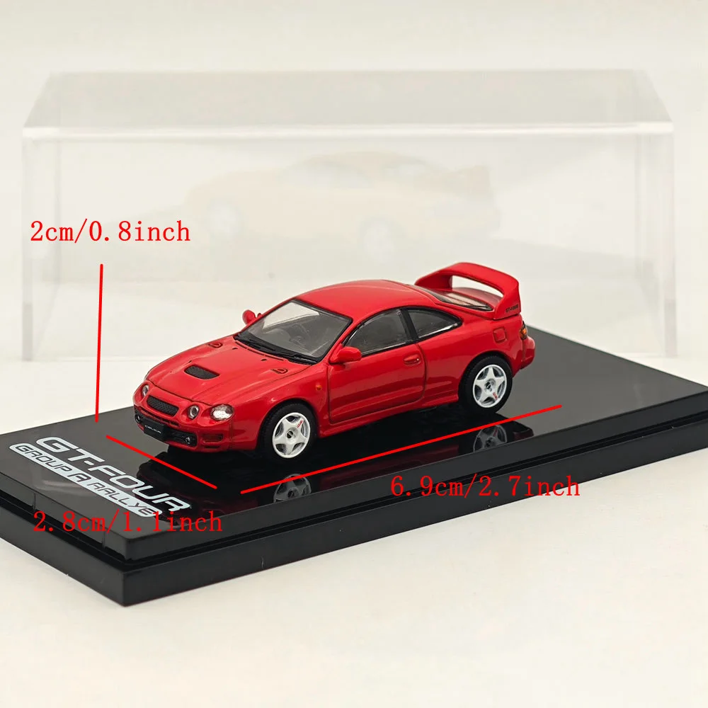 1/64 Хобби Япония для CELICA GT-FOUR ST205 JDM STYLE Red HJ 642064 Литые модели AR, коллекция автомобилей, автоигрушки в подарок