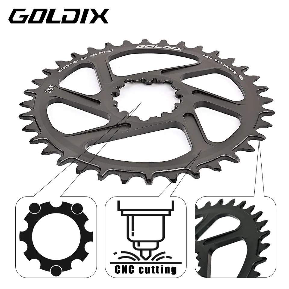 GOLDIX MTB 自転車チェーンリングナローワイドマウンテンバイク