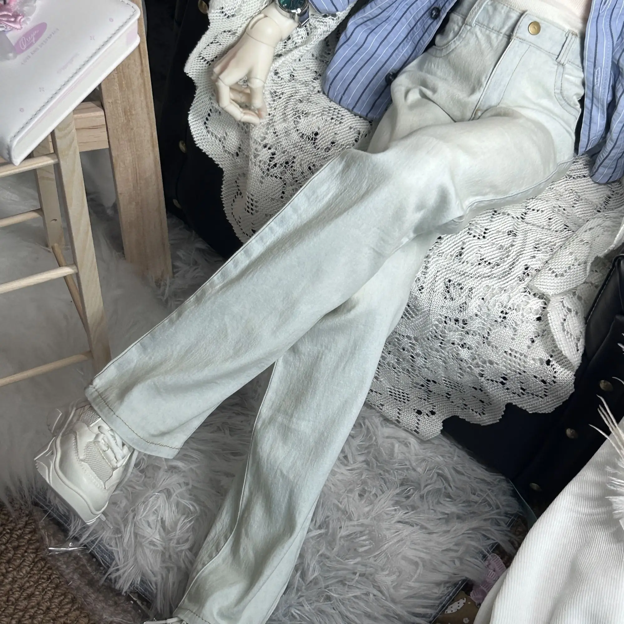 1/4 1/3 Bjd Doll Uncle Retro Straight Leg Jeans Suitable for 42-79Cm Uncle Doll Dress Up Toy Bjd Doll Accessories No Doll