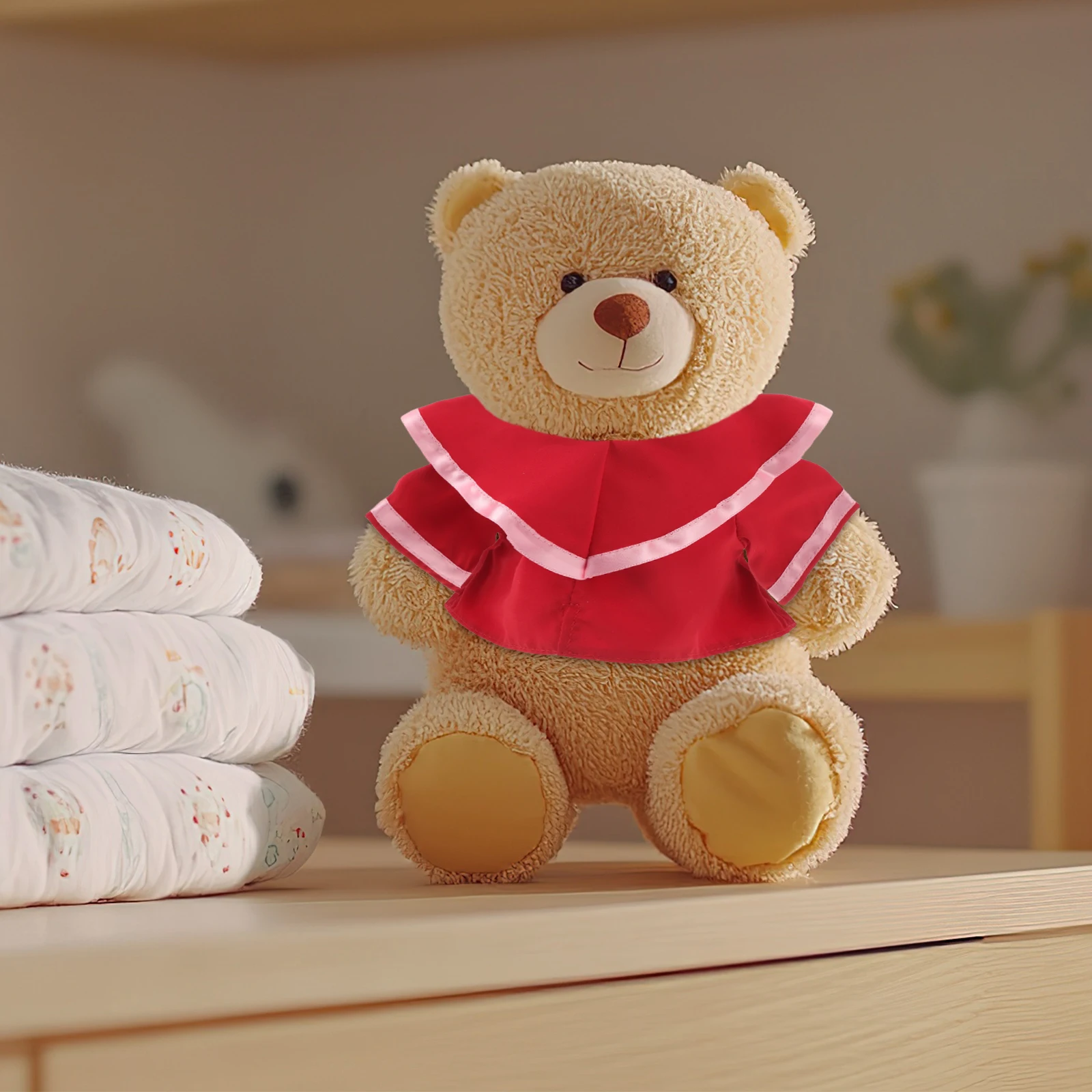 

Graduation Season Suit Hat Bear Decorate Costume Craft Cap Red Dress up