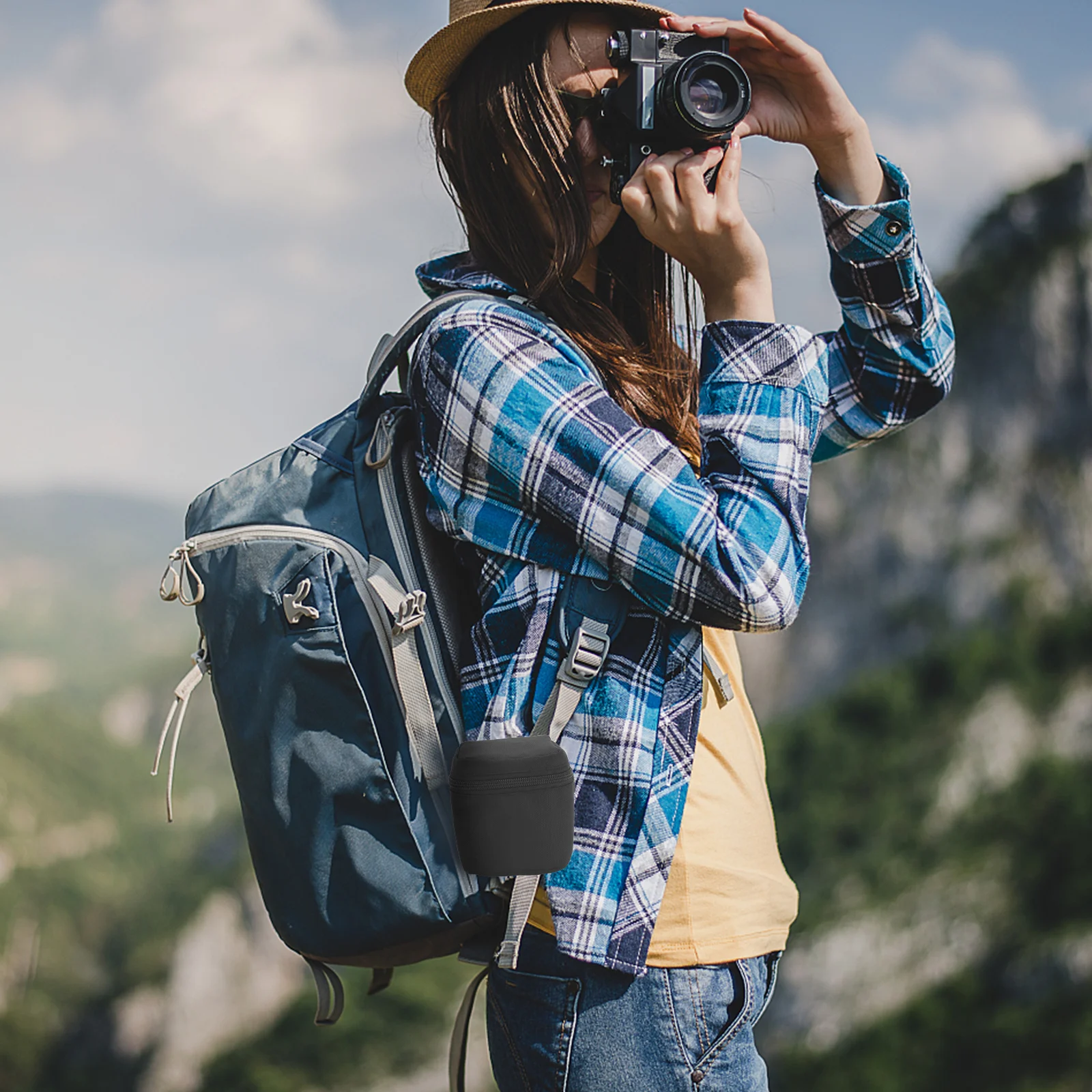 

1Pcs Small Lens Bag Waterproof Portable Camera Pouch Shockproof Storage Bag Compact Photography Accessory Outdoor Use