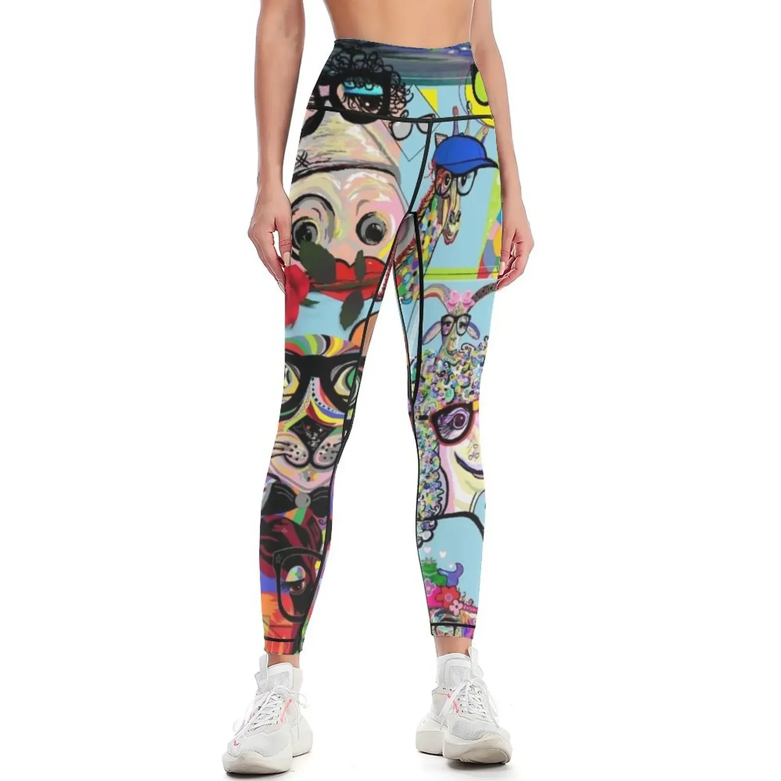 

Hip Animals with Glasses . . . The Cool Kids! Leggings leggins push up woman Women sportwear Womens Leggings