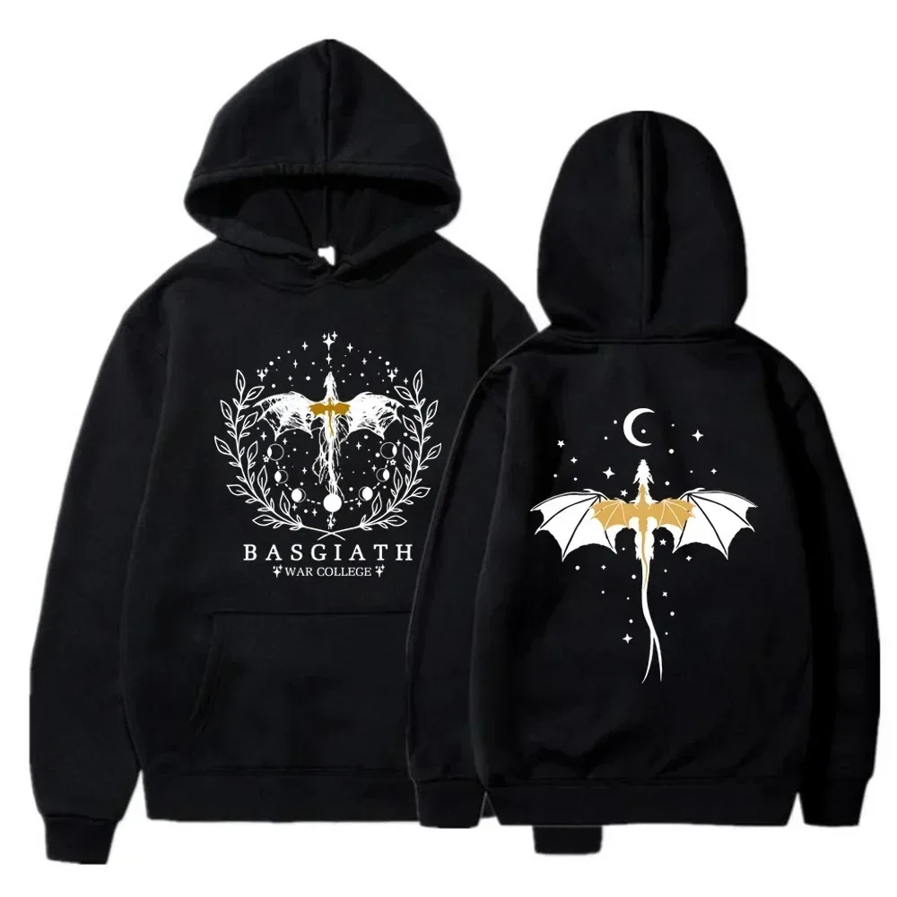 Basgiath War-Sudadera con capucha de algodón para hombre y mujer, ropa con estampado gráfico de cuarta ala, Tops de calle, primavera y otoño