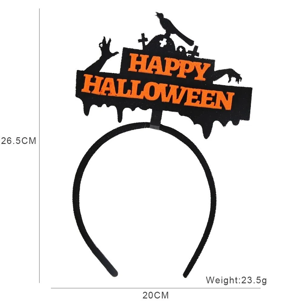 

New Cartoon Halloween Headband Happy Halloween Bat Masquerade Decorations Hair Accessories Thin Hair Hoop Party Supplies